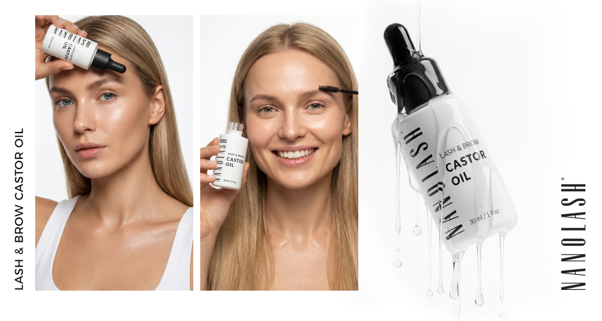 aceite de ricino en las cejas nanolash
